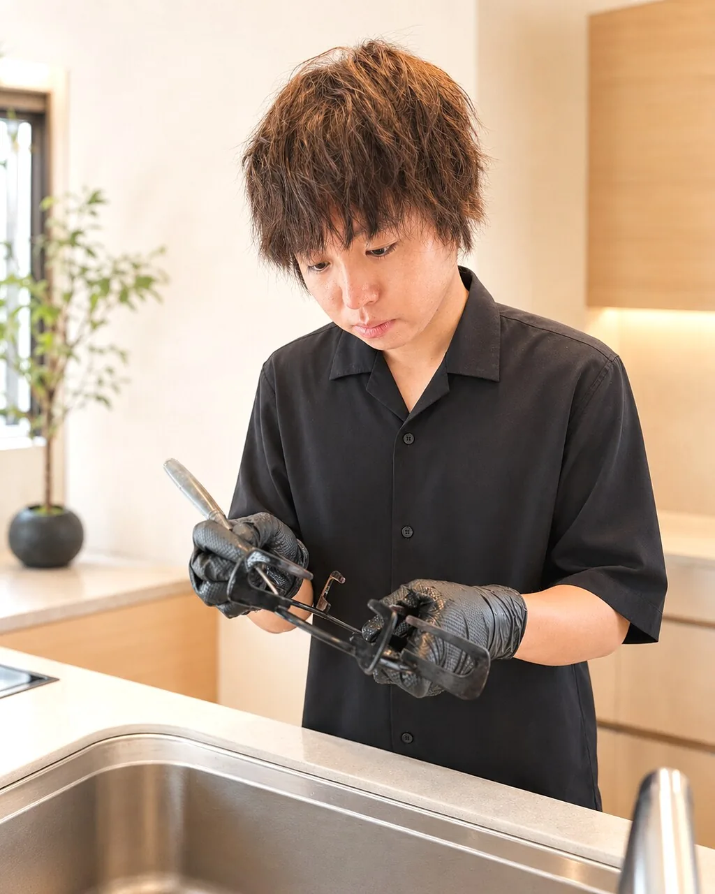 作業中の高橋陸